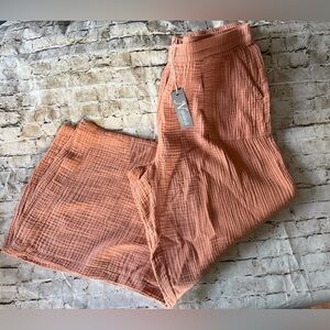 Natural Reflections Women’s 100% Cotton Cork Double Cloth Pants Size XL